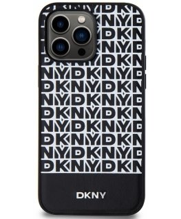 DKNY PU Leather Repeat Pattern Bottom Stripe MagSafe Case for iP