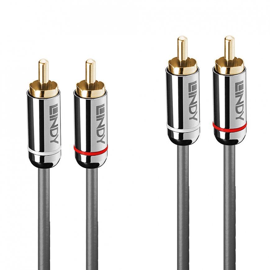 Lindy 35348 garso kabelis 5 m 2 x RCA Antracitas