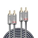 Lindy 35348 garso kabelis 5 m 2 x RCA Antracitas
