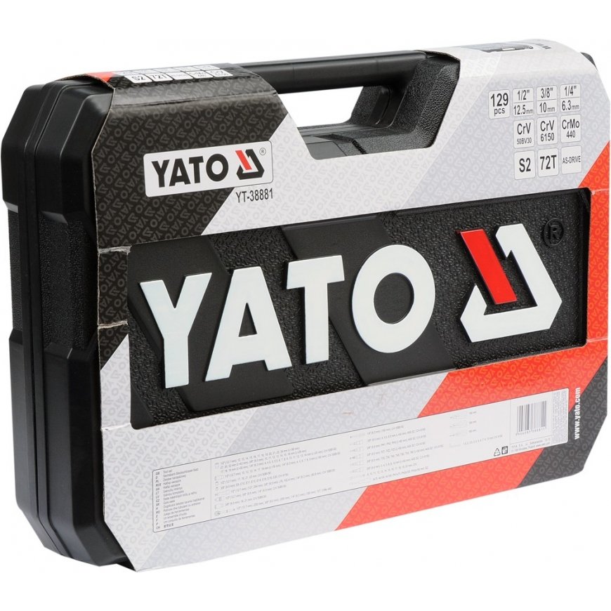 Yato YT-38881 mechanikos įrankių komplektas 129 įrankiai(ių) – 5