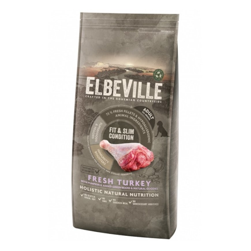 Dry food for dogs - ELBEVILLE Adult All Breeds Fresh Turkey Fit