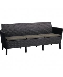 Salemo 3 Seater Sofa Brown