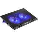 YENKEE YSN 120 aušinimo padėklas nešiojamam kompiuteriui 43,2 cm (17") Juoda, Mėlyna YENKEE YSN 120 aušinimo padėklas nešiojamam kompiuteriui 43,2 cm (17") Juoda, Mėlyna
