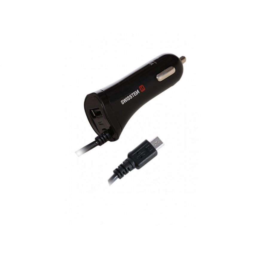 Swissten Micro-USB/USB Universāls Melns Cigāru šķiltavas