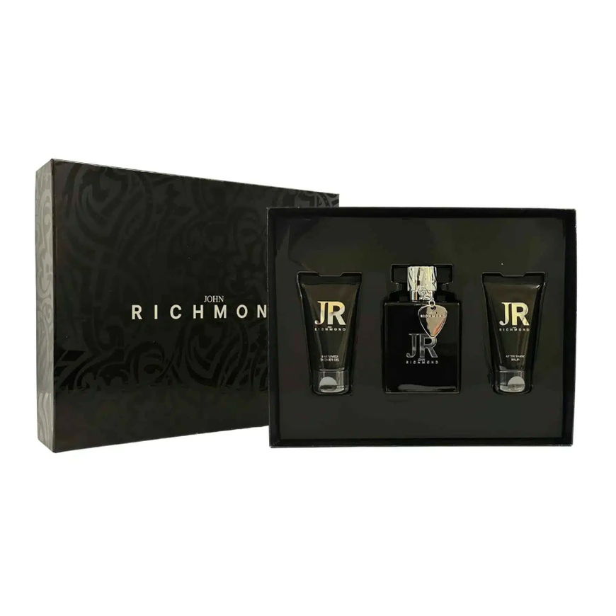 John Richmond Set John Richmond: Man, Eau De Parfum, For Men, 100 ml + Man, maitininantis, Dušo želė, 50 ml + Man, After-Shave B – 2