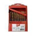 TITAANIPUURI KOMPLEKT HSS-G TIN 19tk 1-10mm TITAANIPUURI KOMPLEKT HSS-G TIN 19tk 1-10mm