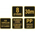 VOREL GUMA W OPLOCIE DO PLANDEK 8mm x 30m VOREL GUMA W OPLOCIE DO PLANDEK 8mm x 30m