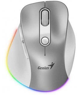 Wireless mouse, Genius Ergo 9000S Pro, silver, optical, 2400DPI