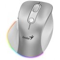 Bevielė pelė, Genius Ergo 9000S Pro, sidabrinė, optinė, 2400DPI Bevielė pelė, Genius Ergo 9000S Pro, sidabrinė, optinė, 2400DPI