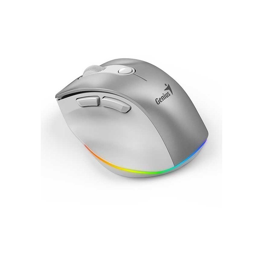 Wireless mouse, Genius Ergo 9000S Pro, silver, optical, 2400DPI – 4