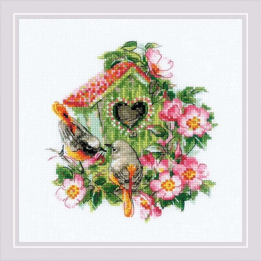 Uab Riolis Cross stitch kit Happy Together 18x18 SR2092