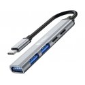 Sandberg 336-50 keskitin USB Type-C 5000 Mbit/s Harmaa Sandberg 336-50 keskitin USB Type-C 5000 Mbit/s Harmaa