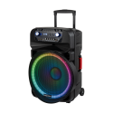 Kruger & Matz Aktyvus garsiakalbis (su 2 belaidžiais mikrofonais UHF, SD, Bluetooth, FM, USB, LED) 60 vatų