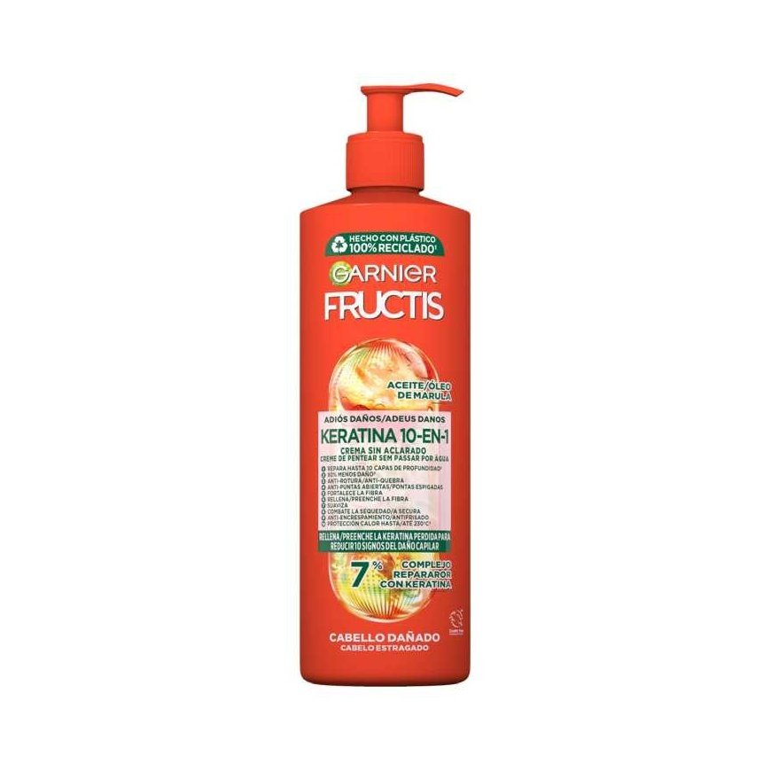 Garnier Fructis Keratina 10-En-1 Crema Sin Aclarado, 400 ml – 2