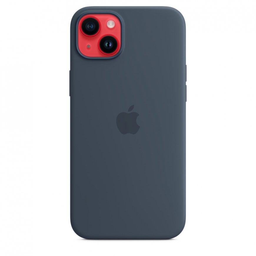 Apple iPhone 14 Plus Silicone Case with MagSafe - Storm Blue – 5