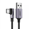 Angled USB-C cable UGREEN US284 3A 3m Angled USB-C cable UGREEN US284 3A 3m