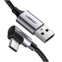 Angled USB-C cable UGREEN US284 3A 3m Angled USB-C cable UGREEN US284 3A 3m