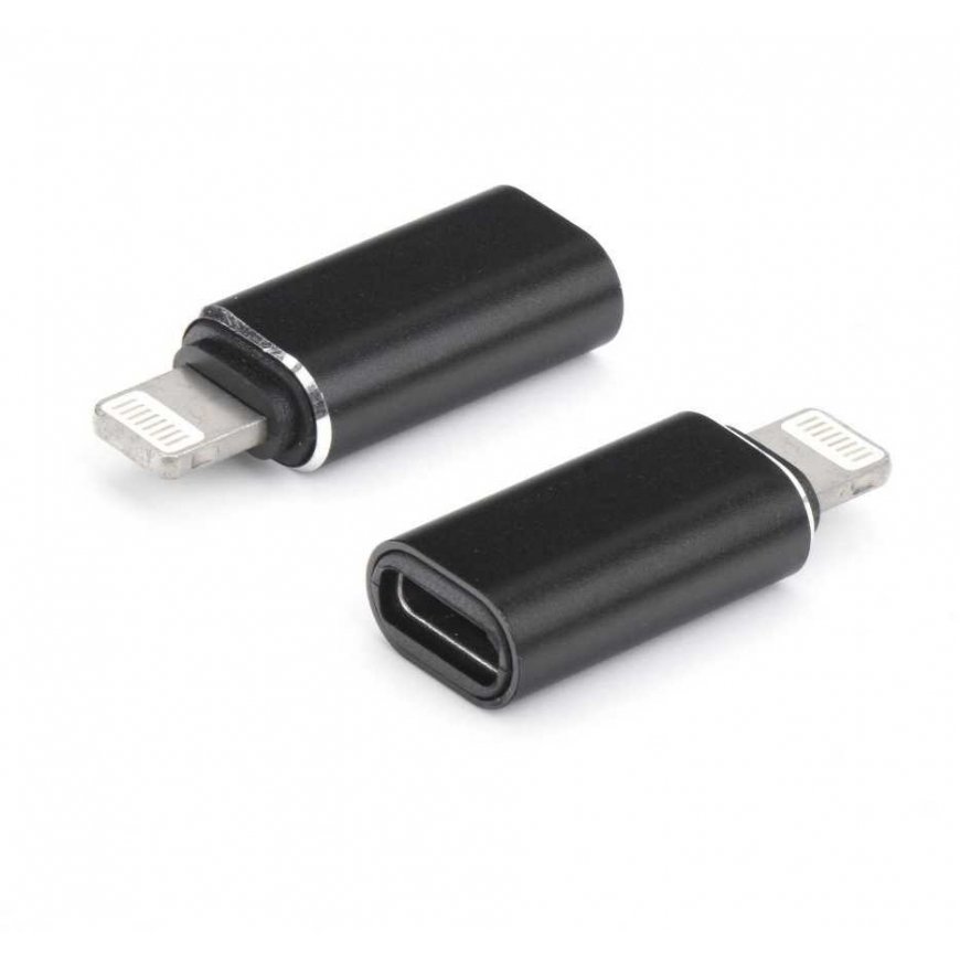 Holmes Oem Adapteris charger Typ C - iPhone Lightning 8-pin juodas