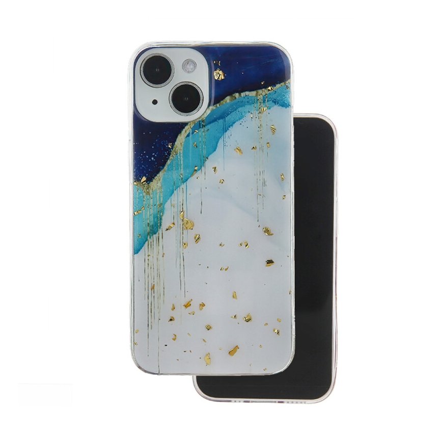 Fusion Gold Glam Blue silicone case for Samsung S928B Galaxy S24
