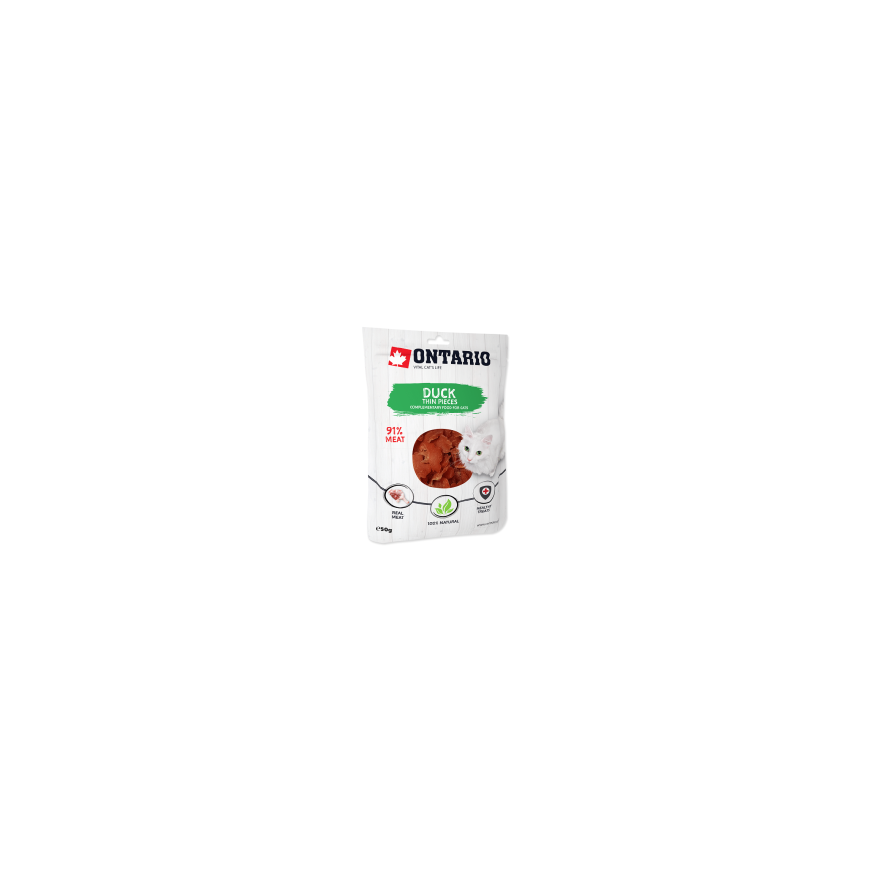 Cat treats : Ontario Cat Duck Thin Pieces 50g.