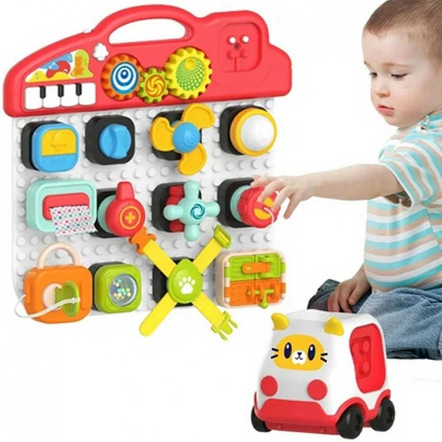 WOOPIE BABY Montessori Manipulative Board Colorful