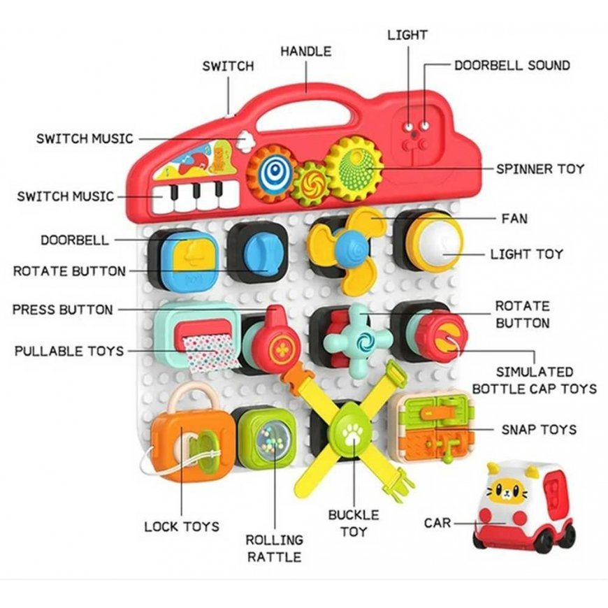 WOOPIE BABY Montessori Manipulative Board Colorful Activity Panel – 2