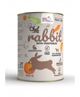 SYTA MICHA Chef Rabbit juurviljadega - Koera märgtoit - 400 g