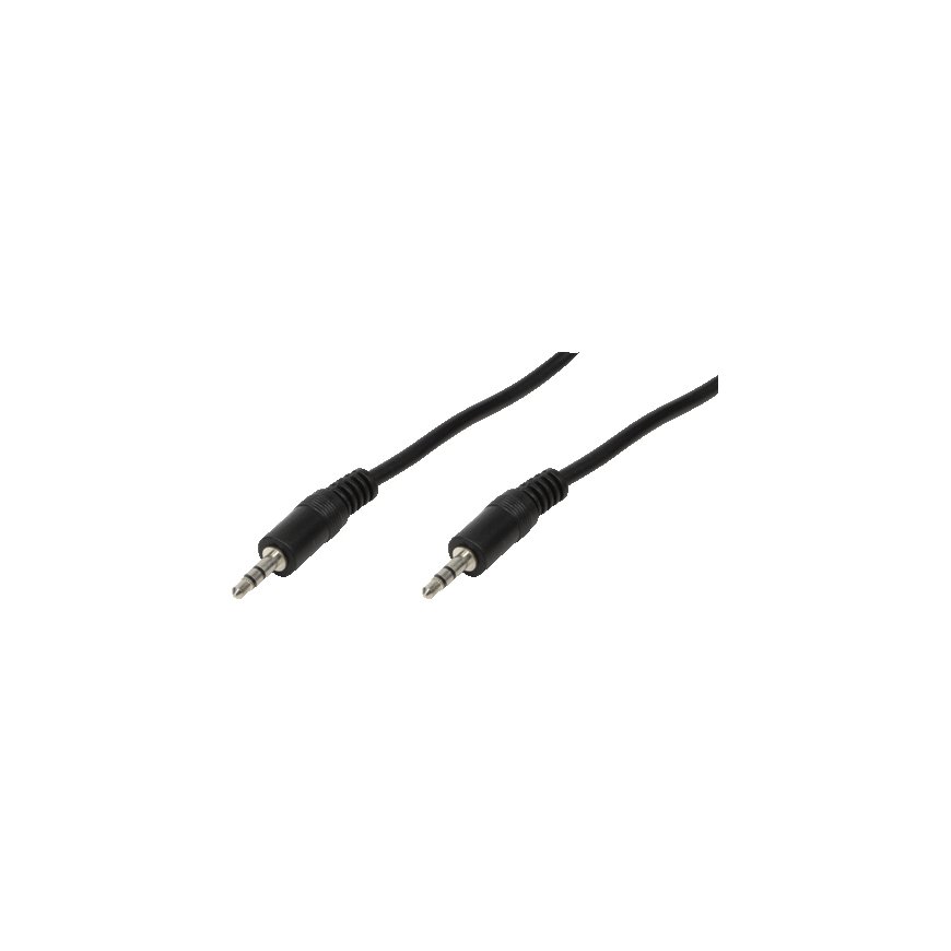 LogiLink 3.5mm - 3.5mm, 1m audio cable Black