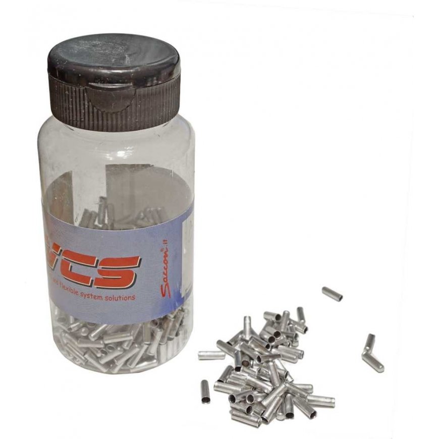 Cable ends Saccon Italy Alu 1.6mm 500 pcs. bottle silver