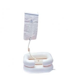 Inflatable head wash pool and shower - set