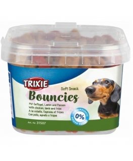 Treats for dogs : Trixie Soft Snack Bouncies 140gr