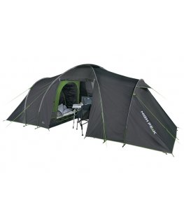 High Peak dome tent Como 4.0 (dark grey/green, with 2 bedrooms, model 2022)