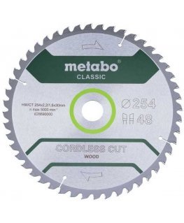 METABO CIRCULAR SAW HW/CT 254x30x48z CORDLESS CUT WOOD CLASSIC
