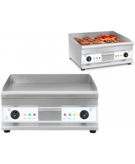 Royal Catering Grill plate grill electric smooth 300deg C 60 cm 2 x 3200W