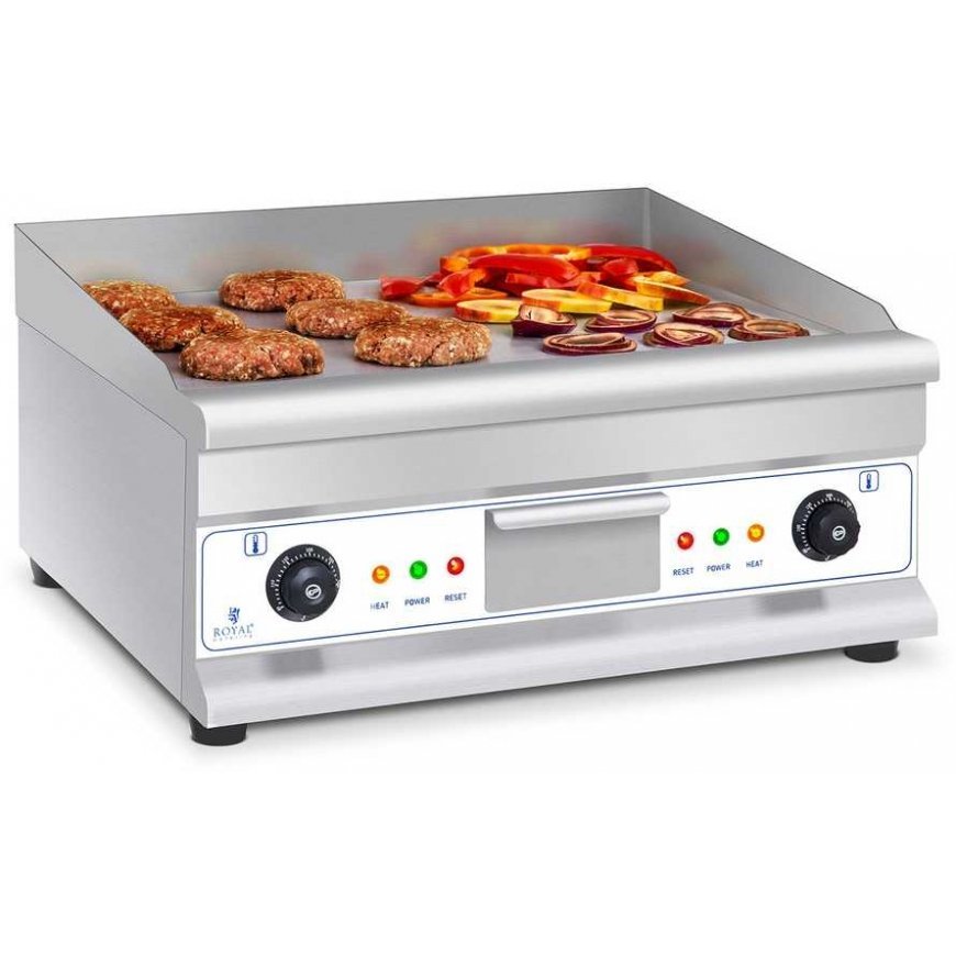 Royal Catering Grill plate grill electric smooth 300deg C 60 cm 2 x 3200W – 2