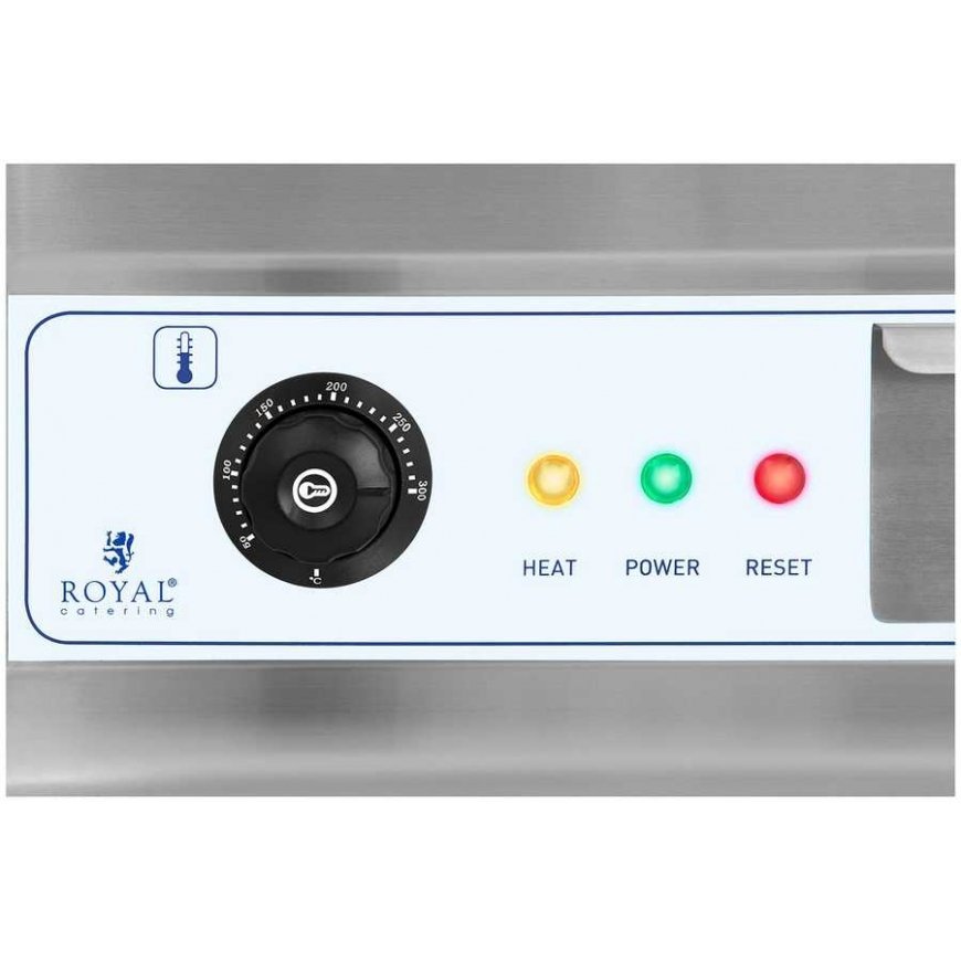 Royal Catering Grill plate grill electric smooth 300deg C 60 cm 2 x 3200W – 5