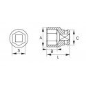 Hexagonal head 32mm 3/4 "Decomposition