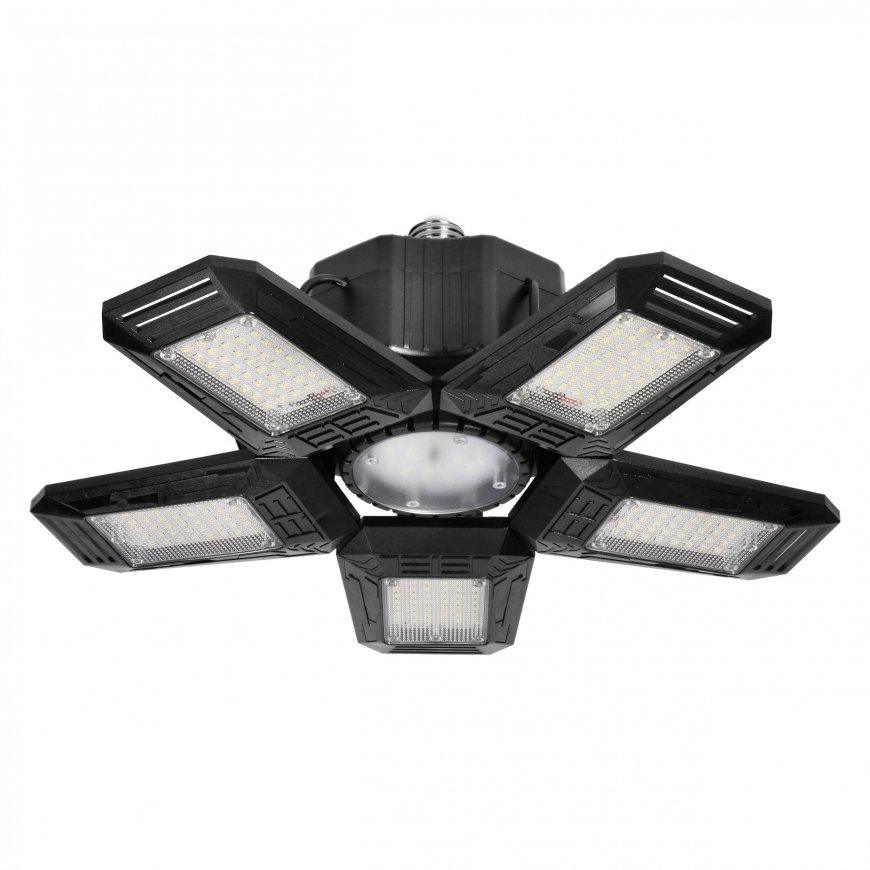 Orno RIGEL LED 5 lapų sulankstoma dirbtuvių lempa, E27 55W, 6500K, 4950lm