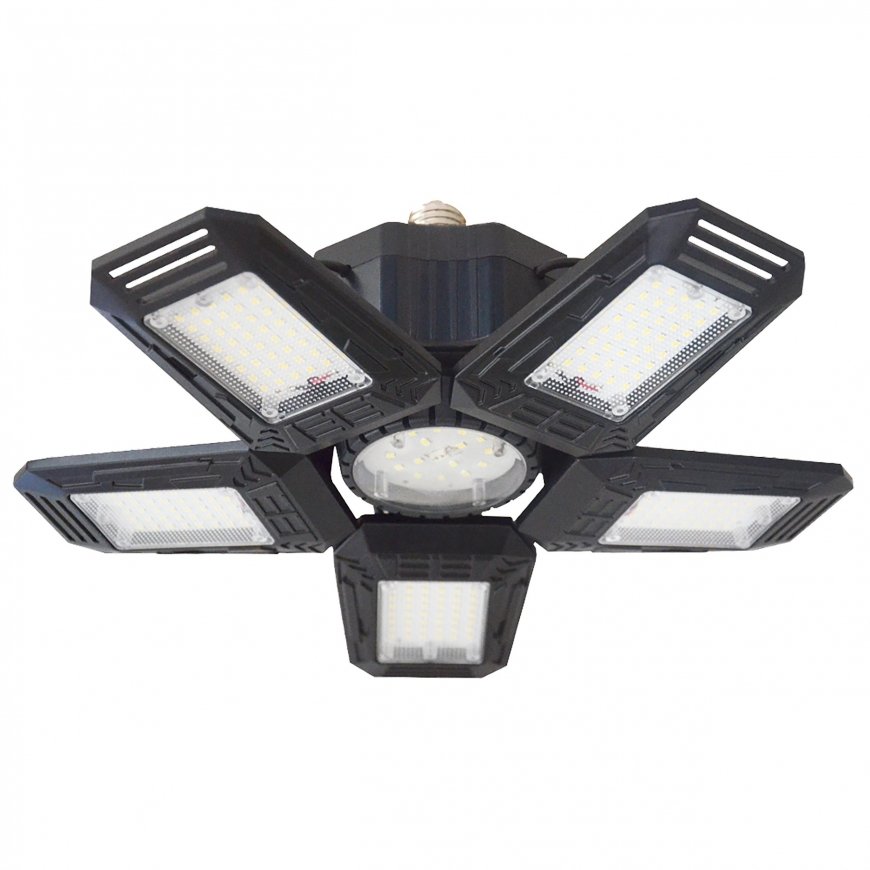Orno RIGEL LED 5 lapų sulankstoma dirbtuvių lempa, E27 55W, 6500K, 4950lm – 2