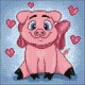 Beldizart Pig in love 20*20 cm WD2296 Beldizart Pig in love 20*20 cm WD2296