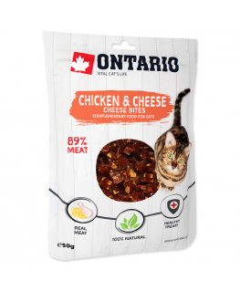 Cat treats : Ontario Cat Chicken and Cheese Bites 50g.