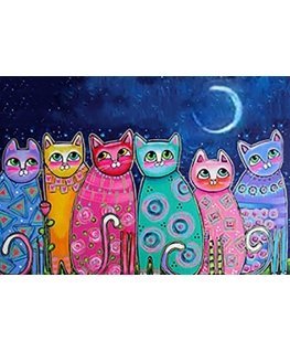 Beldizart Spalvingos katės 70*48 cm WD2390