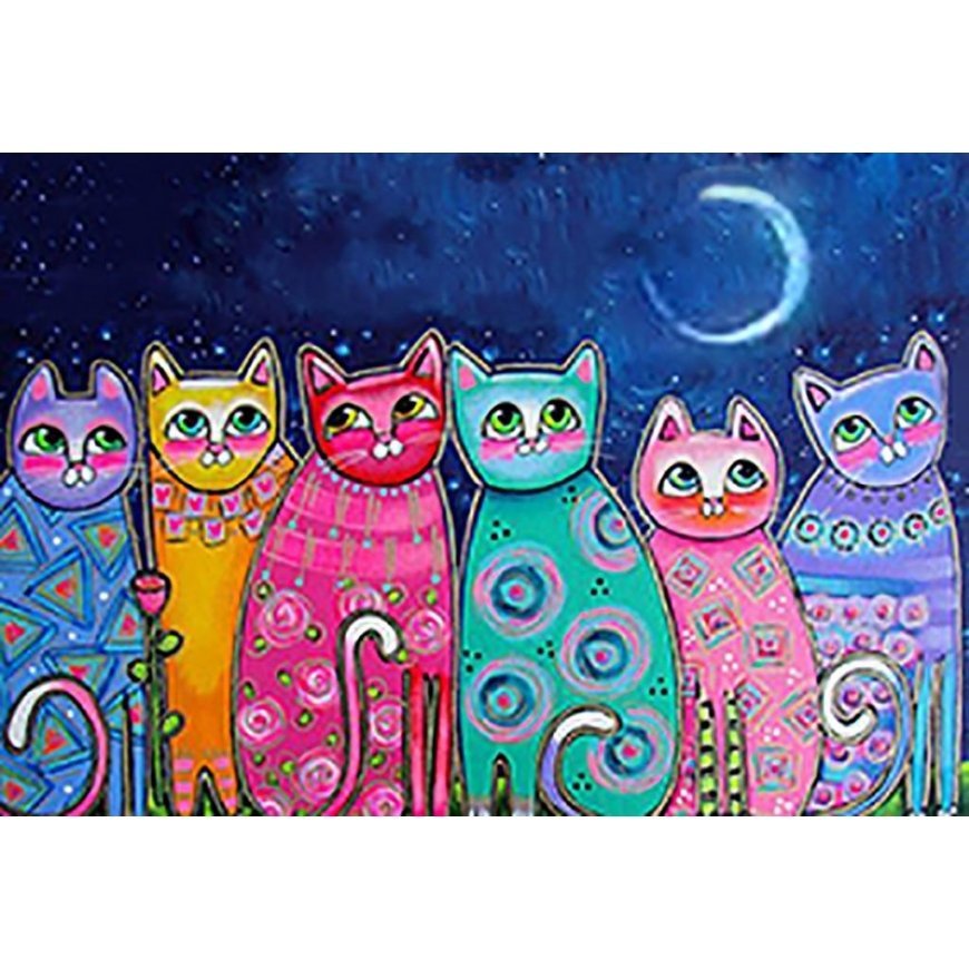 Beldizart Spalvingos katės 70*48 cm WD2390