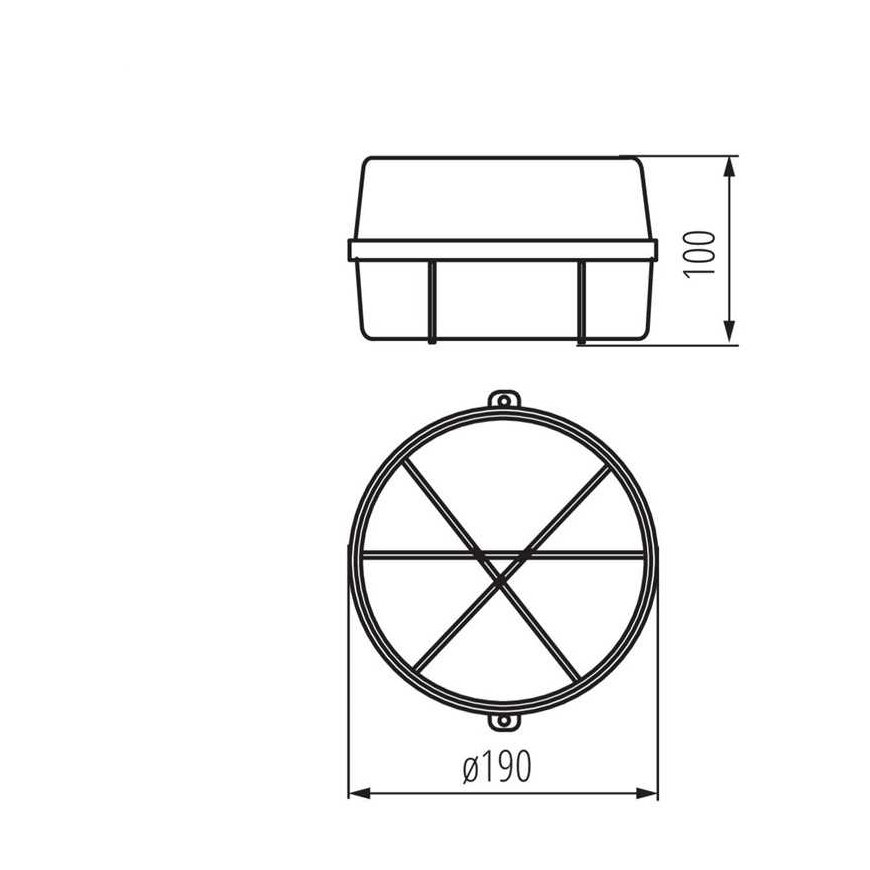 Lamp Kanlux INES 70525, 100W, E27, IP43, white – 3