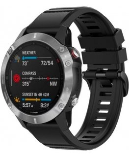 Fixed QuickFit silicone strap, 22 mm, black