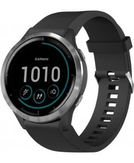 Fixed QuickFit silicone bracelet, 20 mm, black