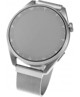 Fixed smartwatch mesh strap, 22 mm, silver