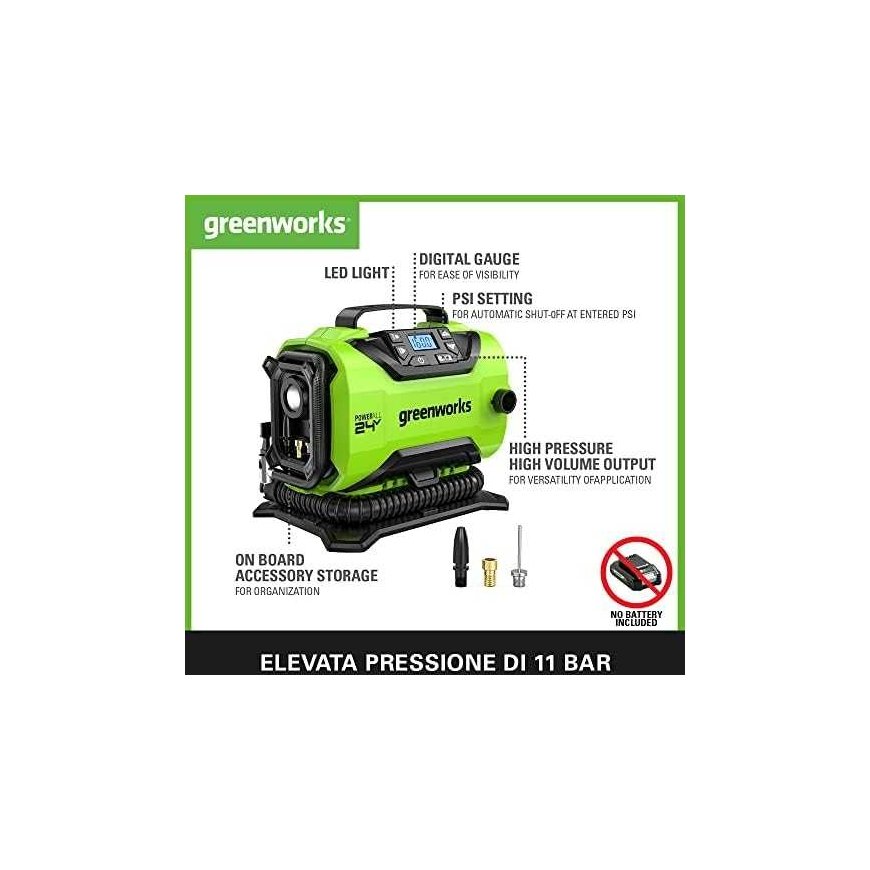 Cordless air compressor Greenworks G24IN 24 V (without battery and charger) – 2