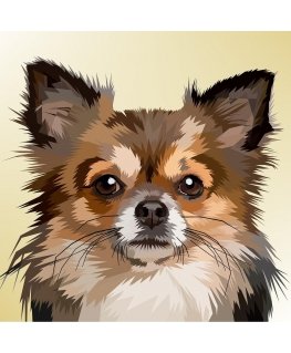 Beldizart Dog portrait 38*38 cm WD2305