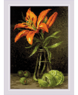 Uab Riolis Cross stitch kit Lily and Lime 15x21 SR2097